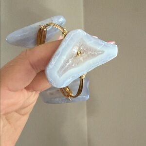 Bourbon and Boweties - Blue Agate Slice Large Stones